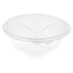 Image SALADIER AVEC CHARNIÈRE 1 L Ø 16,1x10,7 CM TRANSPARENT RPET (400 UNITÉ) #1