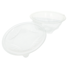 Image SALADIER AVEC CHARNIÈRE 1 L Ø 16,1x10,7 CM TRANSPARENT RPET (400 UNITÉ) #3