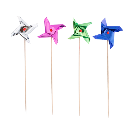 Image DÉCORS POUR GLACES "MOULIN"  15 (h) CM ASSORTI BOIS (100 UNITÉ) #1