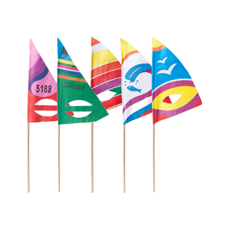 Image DÉCORS POUR GLACES "VOILE SURF"  18 (h) CM ASSORTI BOIS (100 UNITÉ) #1