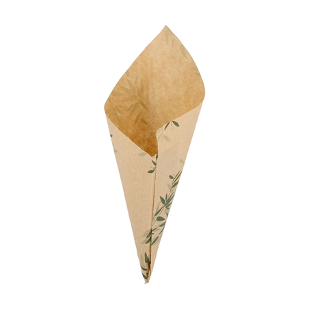 Image SACHETS EN POINTE 'FEEL GREEN' 40 G 70 G/M2 16x11,5 CM NATUREL PARCH.INGRAISSABLE (2000 UNITÉ) #1