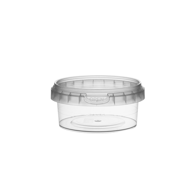 RÉCIPIENTS INVIOLABLES + COUVERCLES 180 ML Ø 9,5x4,4 CM TRANSPARENT PP (600 UNITÉ)