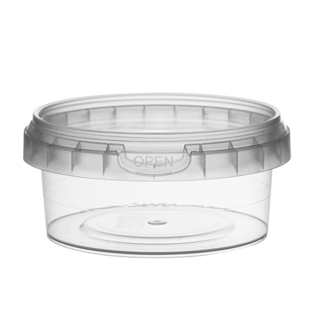 Image RÉCIPIENTS INVIOLABLES + COUVERCLES 180 ML Ø 9,5x4,4 CM TRANSPARENT PP (600 UNITÉ) #1