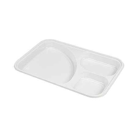 Image PLATEAUX REPAS EMPORTER, 3 COMP.  31,5x21 CM BLANC PS (400 UNITÉ) #1