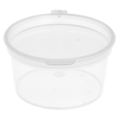 Image PETITS POTS + COUVERCLE INCLUS 30 ML Ø5/4x2.7 CM TRANSPARENT PP (1000 UNITÉ) #1