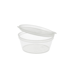 Image PETITS POTS + COUVERCLE INCLUS 60 ML Ø6/4,6x2.5 CM TRANSPARENT PP (1000 UNITÉ) #1