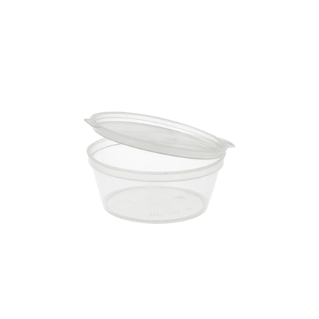 Image PETITS POTS + COUVERCLE INCLUS 60 ML Ø6/4,6x2.5 CM TRANSPARENT PP (1000 UNITÉ) #1