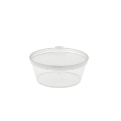 PETITS POTS + COUVERCLE INCLUS 60 ML Ø6/4,6x2.5 CM TRANSPARENT PP (1000 UNITÉ)