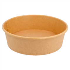 Image POTS SALADIERS 500 ML - 16,7 oz 300 + 18 PE G/M2 Ø15/12,8x4,5 CM NATUREL KRAFT (300 UNITÉ) #1