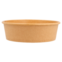 POTS SALADIERS 500 ML - 16,7 oz 300 + 18 PE G/M2 Ø15/12,8x4,5 CM NATUREL KRAFT (300 UNITÉ)