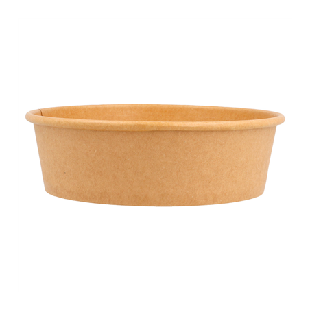 POTS SALADIERS 500 ML - 16,7 oz 300 + 18 PE G/M2 Ø15/12,8x4,5 CM NATUREL KRAFT (300 UNITÉ)