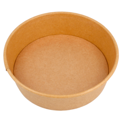 Image POTS SALADIERS 500 ML - 16,7 oz 300 + 18 PE G/M2 Ø15/12,8x4,5 CM NATUREL KRAFT (300 UNITÉ) #3