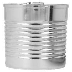 BOÎTES DE CONSERVE 220 ML Ø7,4x7,2 CM ARGENTE PS (100 UNITÉ)