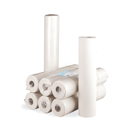 Image DRAPS TABLE D'EXAMENS ECOLABEL 2 PLIS "WS" - 120 FEUILLES  19 G/M2 0,65x48 M BLANC OUATE (12 UNITÉ) #1