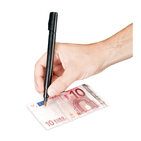 Image FEUTRE DETECTEUR DE FAUX BILLETS  13 CM NOIR PLASTIQUE (1 UNITÉ) #1