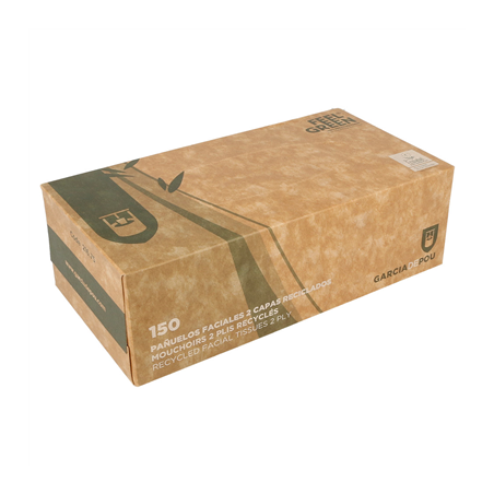 150 U. MOUCHOIRS 2 PLIS  21x21 CM NATUREL OUATE RECYCLÉE (1 UNITÉ)