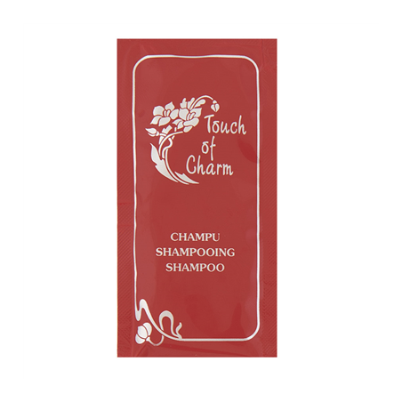 Image SACHETS SHAMPOOING 'TOUCH OF CHARM' 10 ML 10x5 CM BORDEAUX PET (1000 UNITÉ) #1