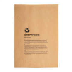 Image SACS COMPOSTABLES 8 L 70 G/M2 26+14x35 CM NATUREL KRAFT (500 UNITÉ) #1