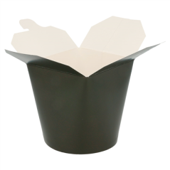 RÉCIPIENTS MULTIUSAGES MICRO-ONDABLES 960 ML 305 + 18 PE G/M2 Ø9x10,8 CM NOIR CARTON (50 UNITÉ)