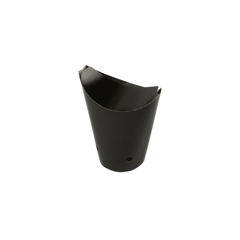 GOBELETS À FRITES AVEC FERMETURE 16 OZ - 480 ML 220 + 18PE G/M2 8,5x14 CM NOIR CARTON (50 UNITÉ) GOBELETS À FRITES AVEC FERMETURE 16 OZ - 480 ML 220 + 18PE G/M2 8,5x14 CM NOIR CARTON (50 UNITÉ)