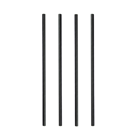 Image PAILLES DROITES 'PAPER'  Ø0,60x20 CM NOIR PAPIER (3000 UNITÉ) #1