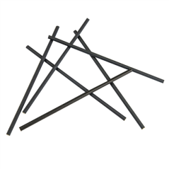 Image PAILLES DROITES 'PAPER'  Ø0,60x20 CM NOIR PAPIER (3000 UNITÉ) #3