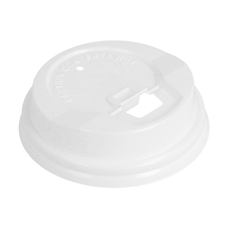 Image COUVERCLES HAUTS POUR GOBELETS 120 ML  BLANC PS (1000 UNITÉ) #1