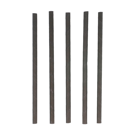 Image PAILLES DROITES COCKTAIL 'PAPER'  Ø0,60x14 CM NOIR PAPIER (3000 UNITÉ) #1