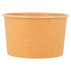 POTS À GLACES 240 ML 250 + 18 PE G/M2 Ø9,4x5,5 CM MARRON CARTON (2000 UNITÉ)