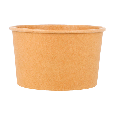 POTS À GLACES 240 ML 250 + 18 PE G/M2 Ø9,4x5,5 CM MARRON CARTON (2000 UNITÉ)