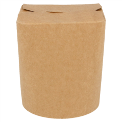 Image RÉCIPIENTS MULTIUSAGES MICRO-ONDABLES 480 ML 275 + 25 PE G/M2 Ø8x9 CM NATUREL KRAFT (50 UNITÉ) #1