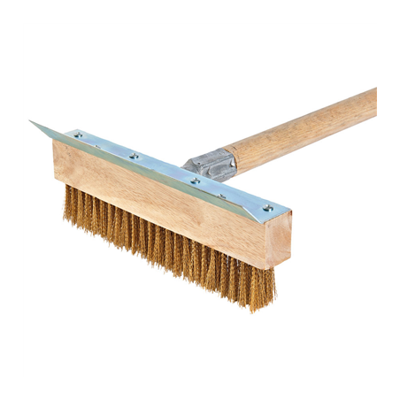 Image BROSSE NETTOYAGE FOUR PIZZA  25,5x5x10,5 CM ARGENTE ACIER (1 UNITÉ) #1