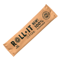 Image RINCE-DOIGTS FLUSHABLE 'ROLL-IT - FEEL GREEN' 50 G/M2 14,5x4 CM BLANC CELLULOSE (1280 UNITÉ) #1