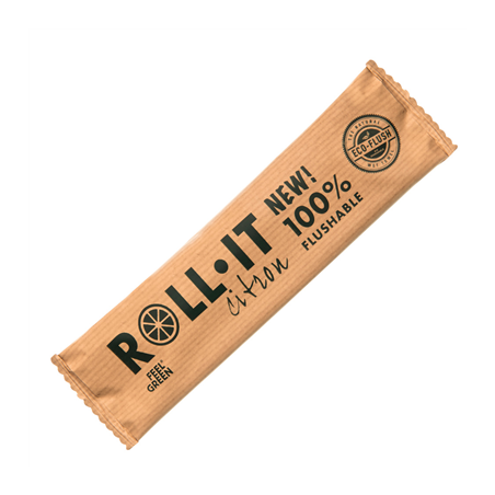 Image RINCE-DOIGTS FLUSHABLE 'ROLL-IT - FEEL GREEN' 50 G/M2 14,5x4 CM BLANC CELLULOSE (1280 UNITÉ) #1