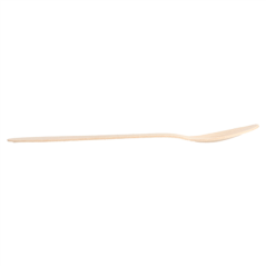 CUILLÈRES 'CURVE' 18,7 CM NATUREL BOIS (100 UNITÉ)