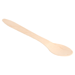 Image CUILLÈRES 'CURVE'  18,7 CM NATUREL BOIS (100 UNITÉ) #3
