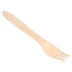Image FOURCHETTES 'CURVE'  18,3 CM NATUREL BOIS (100 UNITÉ) #3