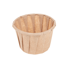Image POTS TRAITEUR PAPIER PLISSÉ PFAS FREE 30 ML (1 oz) 80 G/M2 Ø4,4/3,1x2,8 CM NATUREL PARCH.INGRAISSABLE (250 UNITÉ) #1