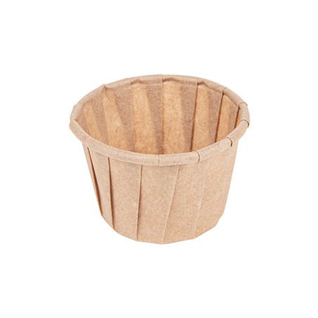 Image POTS TRAITEUR PAPIER PLISSÉ PFAS FREE 30 ML (1 oz) 80 G/M2 Ø4,4/3,1x2,8 CM NATUREL PARCH.INGRAISSABLE (250 UNITÉ) #1