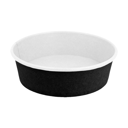 Image POTS SALADIERS 500 ML - 16,6 oz 300 + 18 PE G/M2 Ø15/12,8x4,5 CM NOIR CARTON (300 UNITÉ) #1