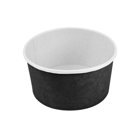 Image SALADIERS 1000 ML - 33,3 oz 300 + 18 PE G/M2 Ø15/12,8x6 CM NOIR CARTON (300 UNITÉ) #1