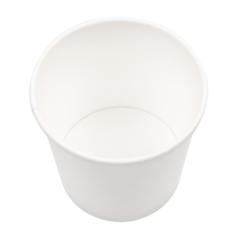 Image RÉCIPIENTS + COUVERCLES 360 ML - 12 oz 300 + 18 PE G/M2 Ø9/7,2x8,4 CM BLANC CARTON (250 UNITÉ) #3