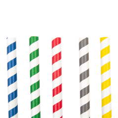 Image PAILLES DROITES À FRANGES 'PAPER'  Ø1x20 CM ASSORTI PAPIER (2400 UNITÉ) #4