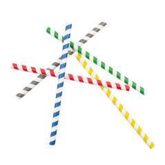 Image PAILLES DROITES À FRANGES 'PAPER'  Ø1x20 CM ASSORTI PAPIER (2400 UNITÉ) #5