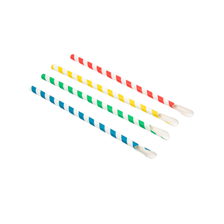 PAILLES À FRANGES AVEC CUILLÈRE 'PAPER'  Ø0,8x21 CM ASSORTI PAPIER (1000 UNITÉ)