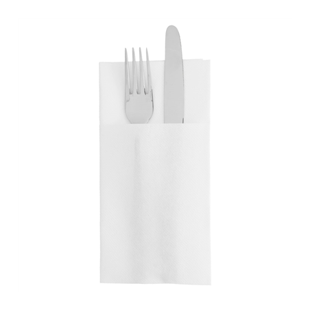 Image SERVIETTES KANGOUROU  45 G/M2 40x40 CM BLANC AIRLAID (700 UNITÉ) #1