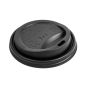 Image COUVERCLES POUR GOBELETS 240 ML 'BIODEGRADABLE'  NOIR CPLA (1000 UNITÉ) #1