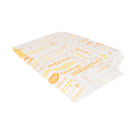 SACHETS CROISSANTS 'PAROLE' 33 G/M2 14+7x22 CM BLANC CELLULOSE (500 UNITÉ)