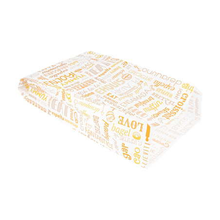 SACHETS CROISSANTS 'PAROLE' 33 G/M2 19+8x35 CM BLANC CELLULOSE (250 UNITÉ)