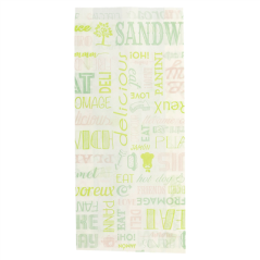 Image SACS SANDWICHS 'PAROLE' 32 G/M2 12+4x26 CM BLANC PARCH.INGRAISSABLE (500 UNITÉ) #1